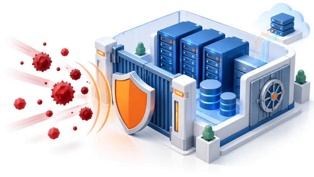 איור ייחודי בנושא Cyberstorage: הגנה על אחסון ומידע מפני תקיפות